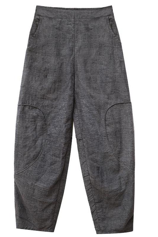Black Linen Pants Spring Loose Trousers
