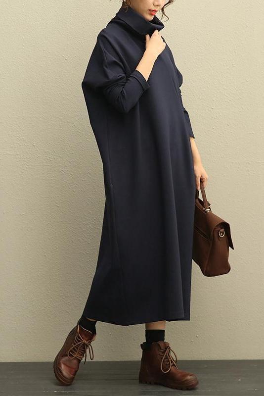 High Neck Thicken Knitted Winter Maxi Dresses
