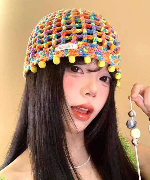 New Thin Breathable Hollow Out Knitted Boonie Hat