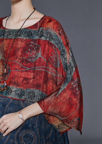 Colorblock Tasseled Patchwork Chiffon Ankle Dress Summer