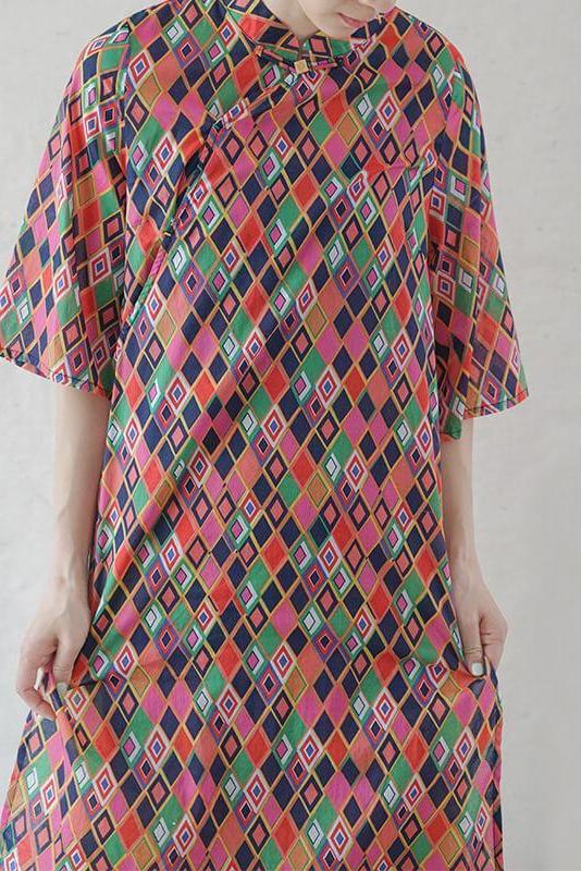 Geometric Split Hem Midi Dress
