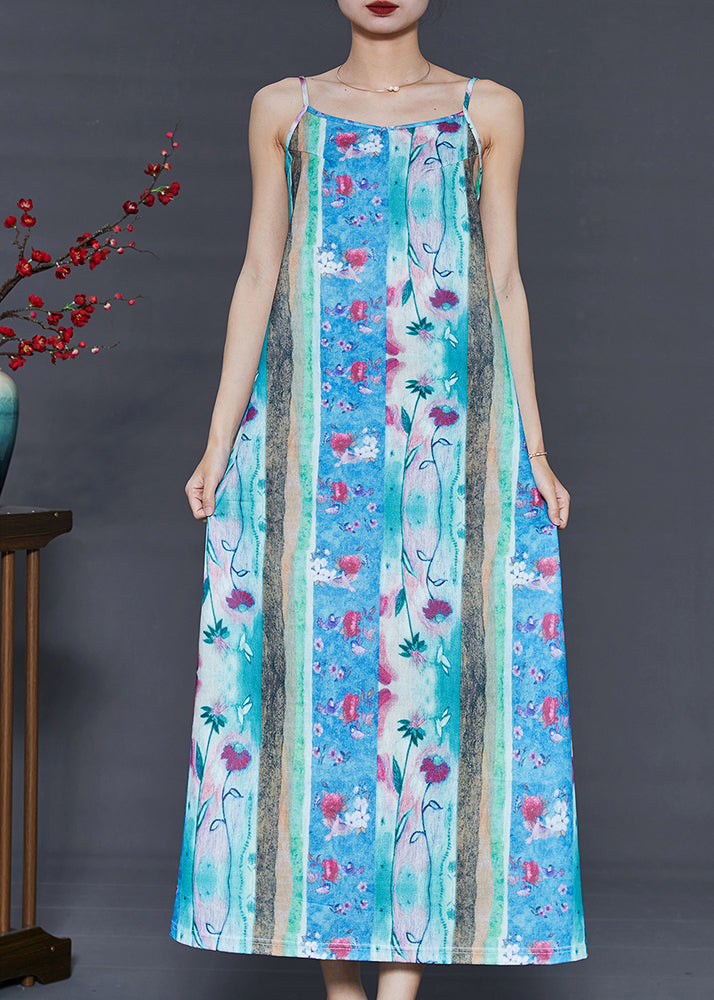 Blue Print Silm Fit Cotton Sundress Summer