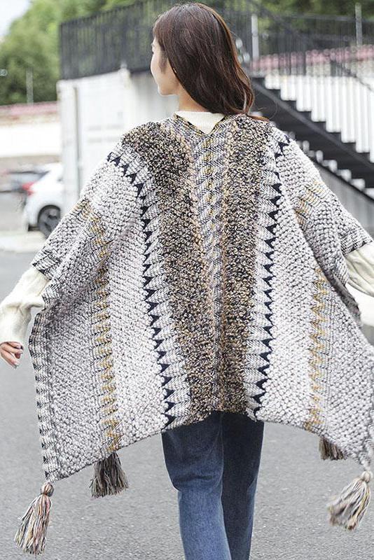 Winter Knitted Warm Tassel Scarf Shawl