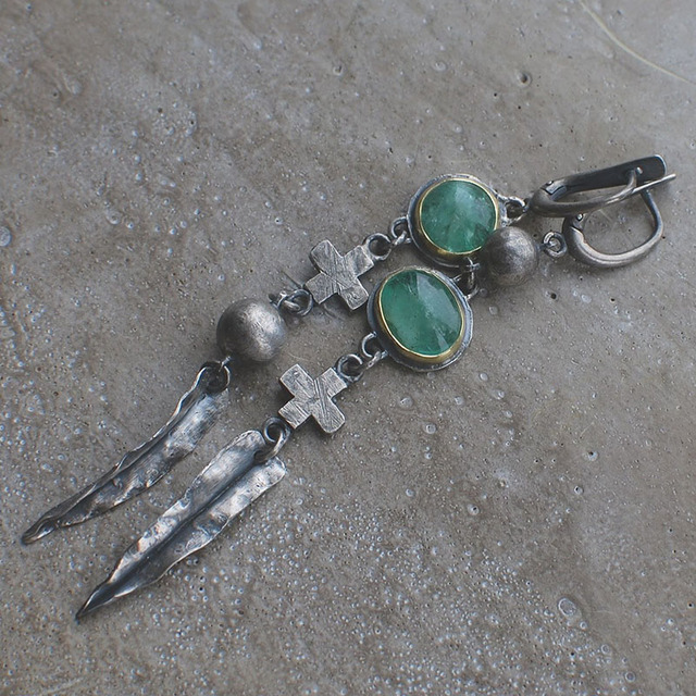 Dangling Silver Earrings