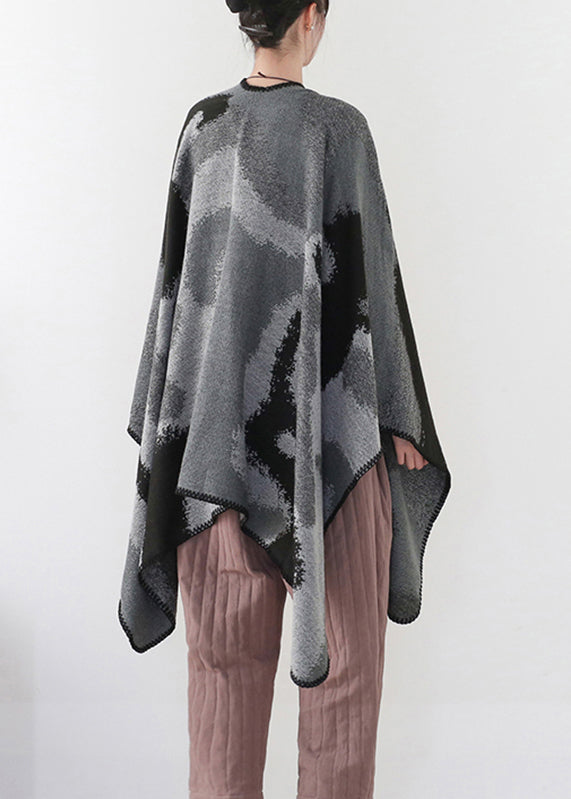 Handmade Tie Dye Gradient Color Cashmere Cardigan Long Sleeve