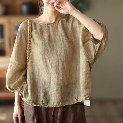 Summer Loose Linen T-shirt