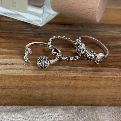 Silver Moon and Star Ring Pack