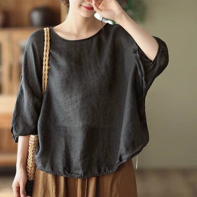 Summer Loose Linen T-shirt