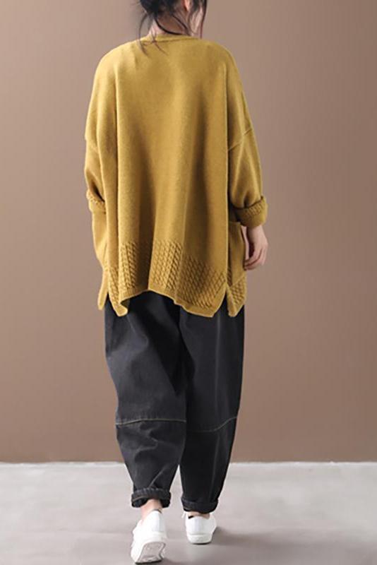 Knitted V-neck Cotton Cardigan Sweater Coat