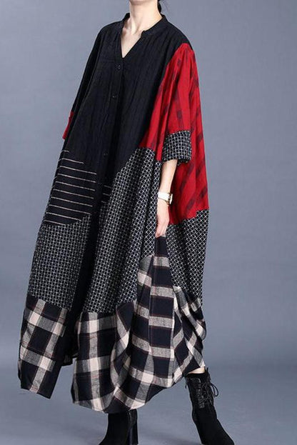 Limited Stock- Irregular Stitching V-neck Loose Trench Coat