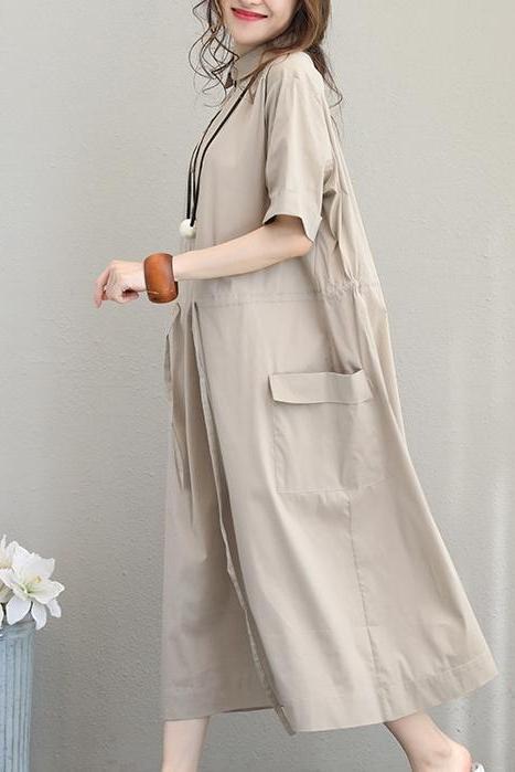 Summer Design Cotton Dresses Loose Clothes