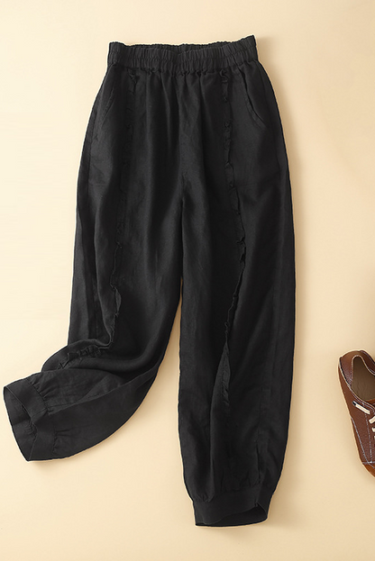 Summer Cotton Pants Stitching Harem Pants