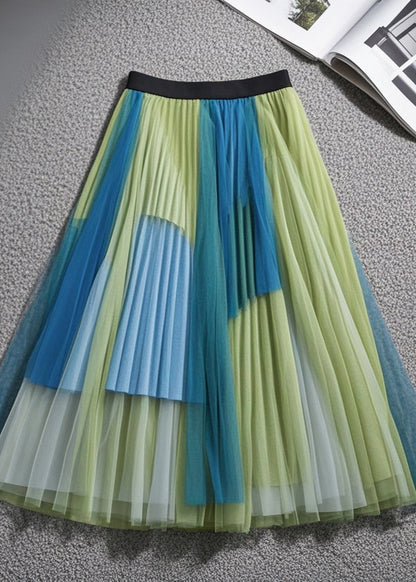 Multicolor Exra Large Hem Tulle Skirts Summer