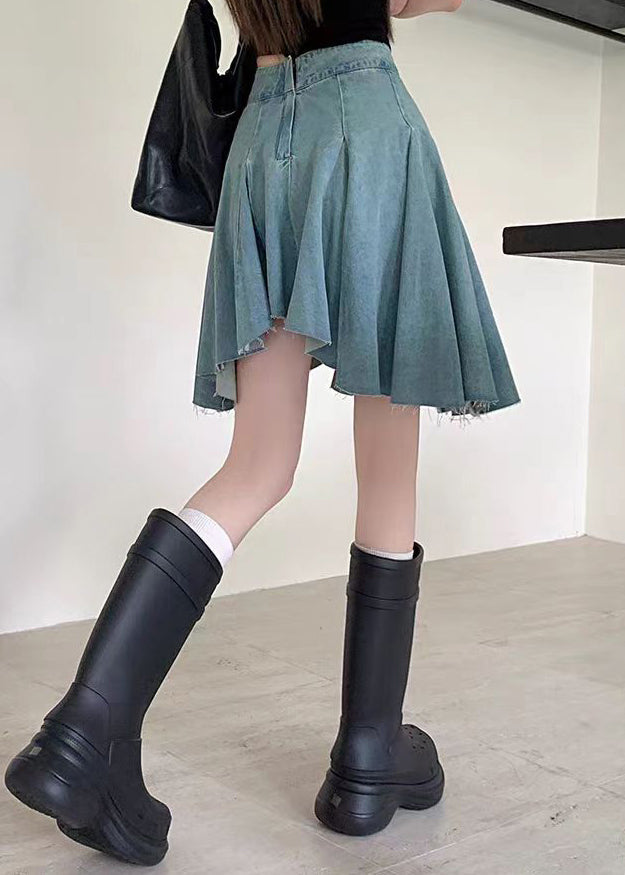 Original Design Blue High Waist Denim Skirts Summer