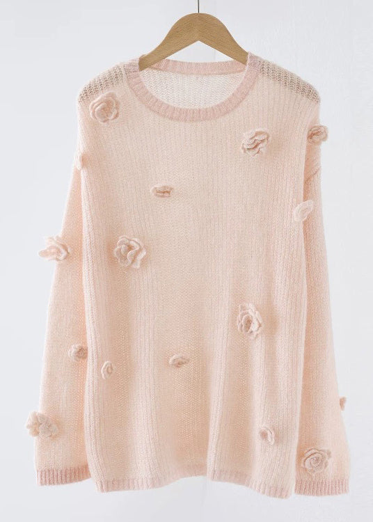 Original Design Yellow O Neck Cozy Knit Shirts Fall