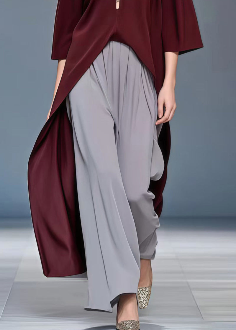 Mulberry Low High Design Draping Silk Top Bracelet Sleeve