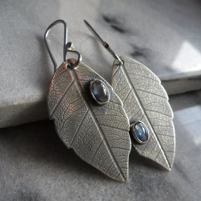 Silver Leaf Earrings