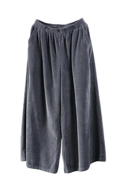 Limited Stock- Retro Pure Color Autumn Corduroy Pants