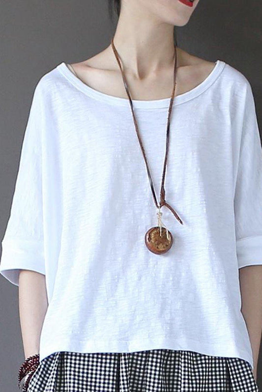 White Summer Sweet Loose T-shirt Tops