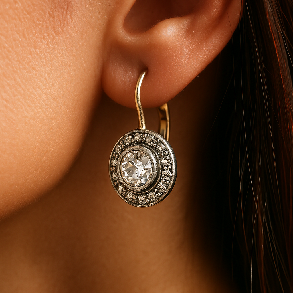 Silver Earrings With Zirconia