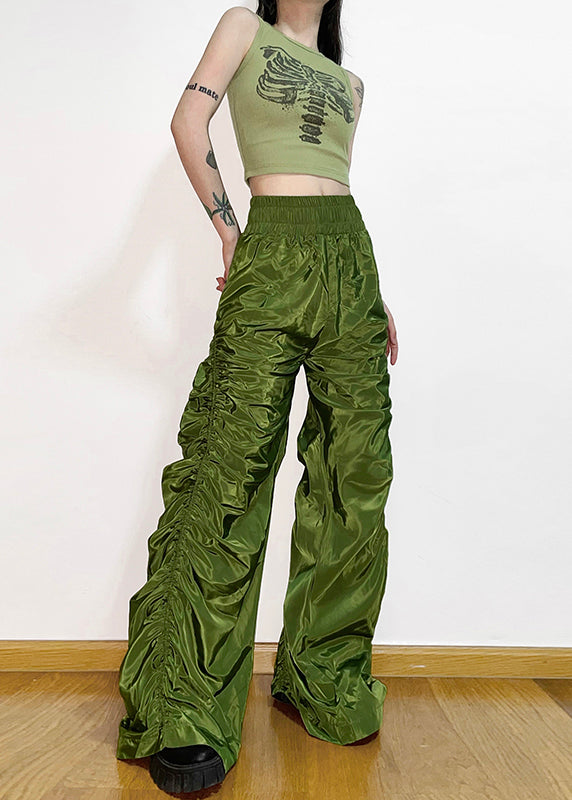 Style Black Cinched High Waisted Pants Summer