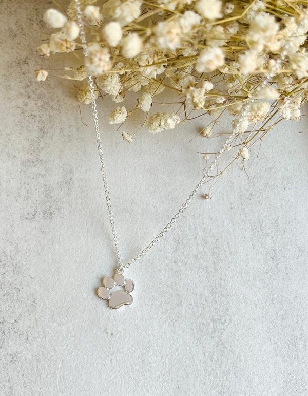 Silver Paw Necklace – Stainless Steel