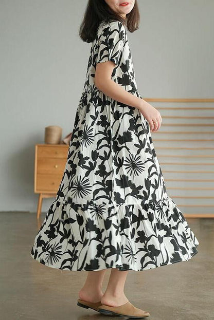 Limited Stock- 100% Cotton O-neck Dress
