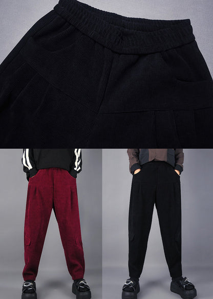 Mulberry Oversized Pockets Corduroy Pants Spring