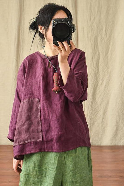 Patchwork Linen Shirt