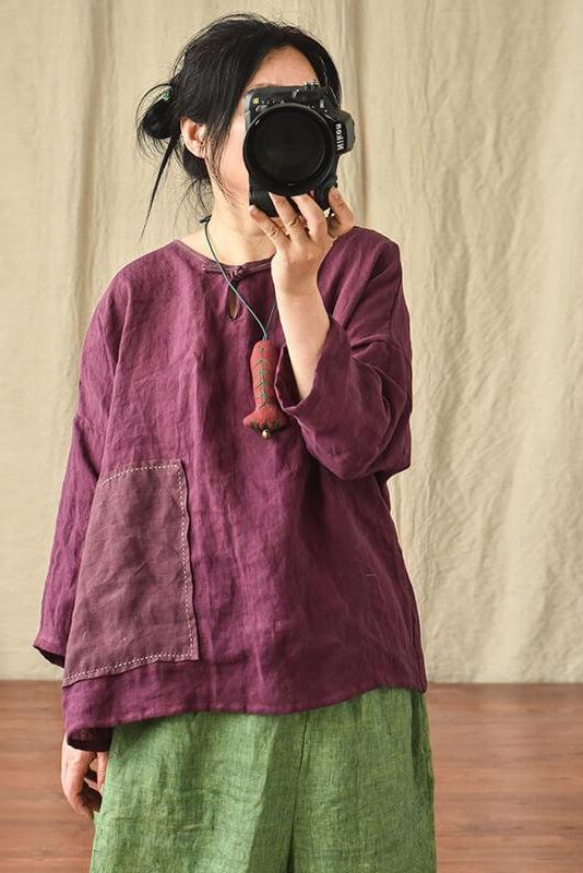 Patchwork Linen Shirt