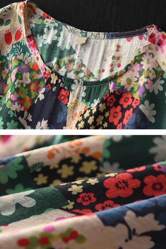 Limited Stock- Prints Short Sleeve Summer Loose Dress