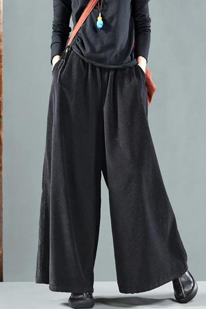 Limited Stock- Retro Pure Color Autumn Corduroy Pants