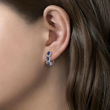 Royal Gemstone Crest Earrings