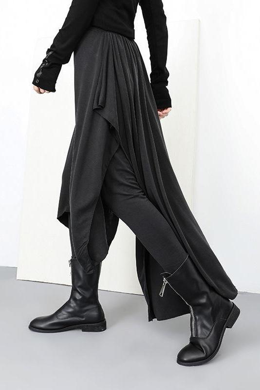 Limited Stock- Gothic Fake Two Piece Skirt Pants
