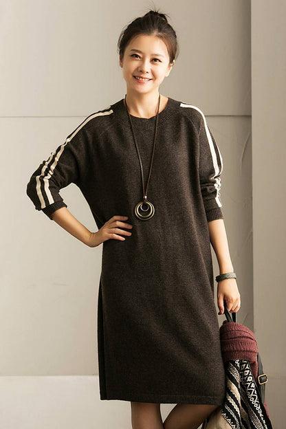 Streak Loose Kintwear Dress, Sport Pullover Dress