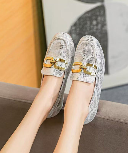 Art Splicing Wedge Loafers for Black Faux Leather