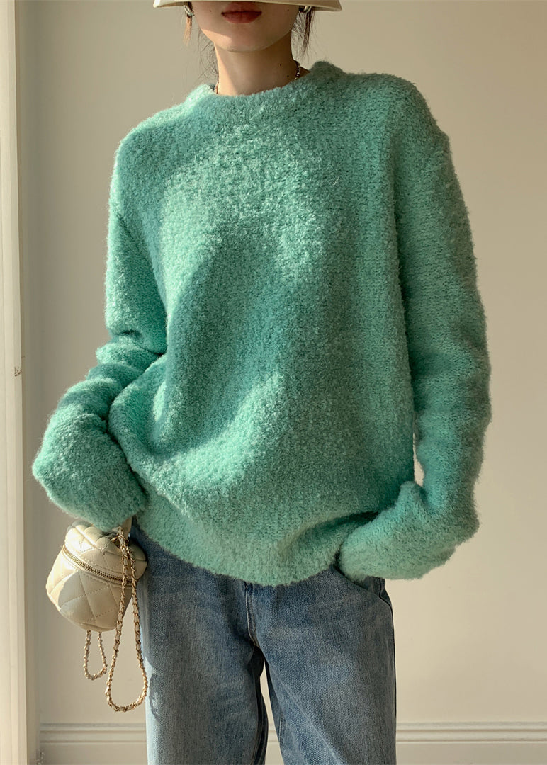 Lake Blue Cozy Thick Knit Sweater O-neck Winter
