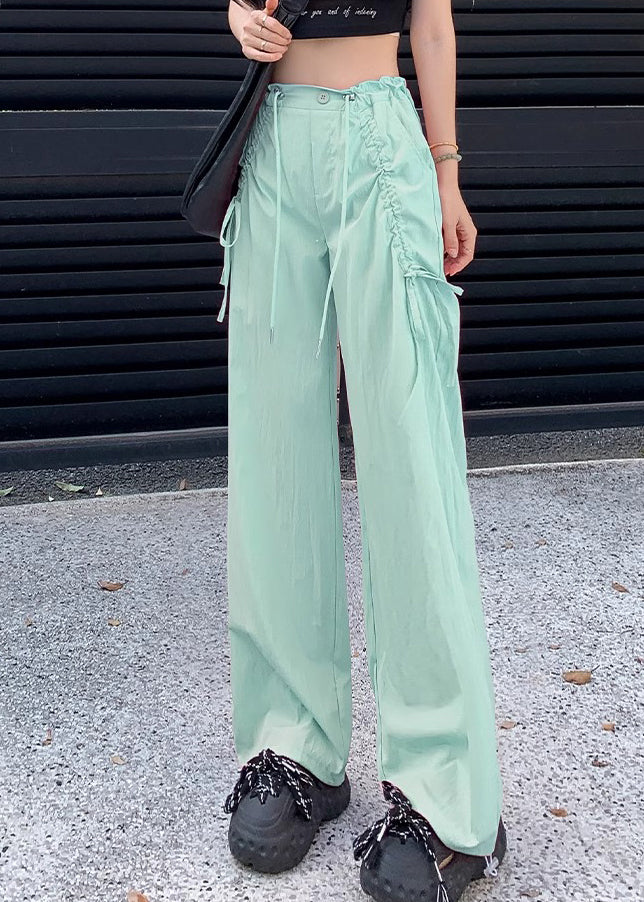 Stylish Apricot Bow Drawstring Quick Drying Sports Pants Spring