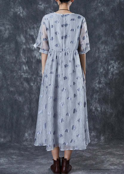 Modern Grey Silk Holiday Dresses Summer