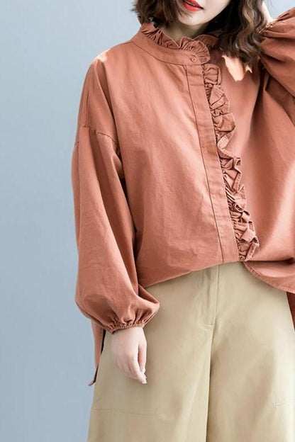 Cotton Shirt Fall Tops