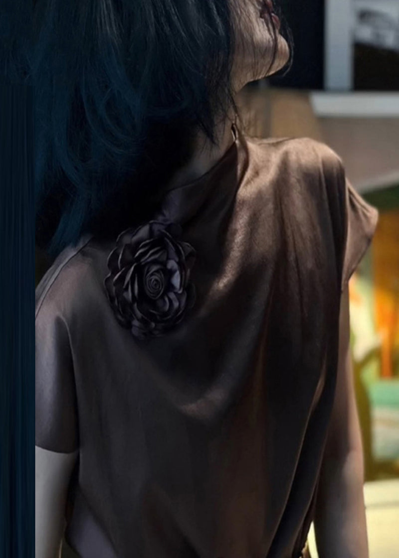 Brown Silk Shirts Summer