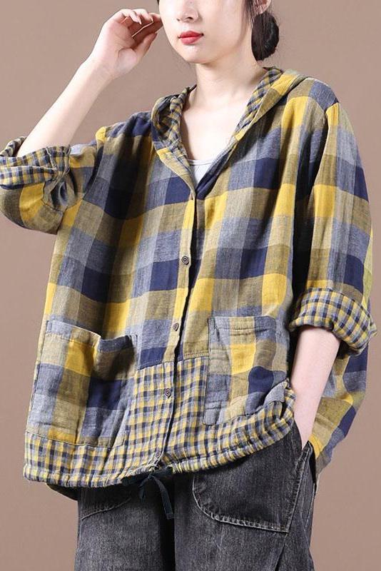 Limited Stock- Loose Stitching Drawstring Hooded Blouse