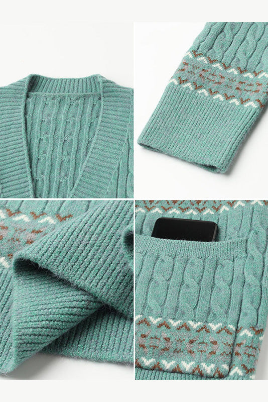 Retro Knit Coats Knit Cardigan