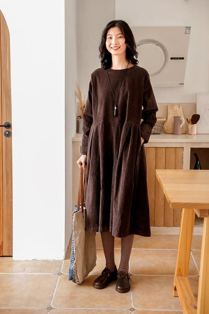 Corduroy a Line Dresses