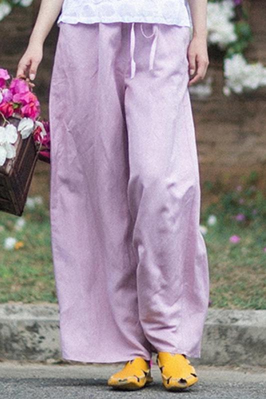 Loose Linen Wide Legs Pants for