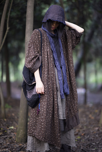 Fall New Retro Double Layer Cotton Trench Coat