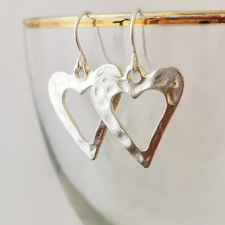 Silver Heart Earrings