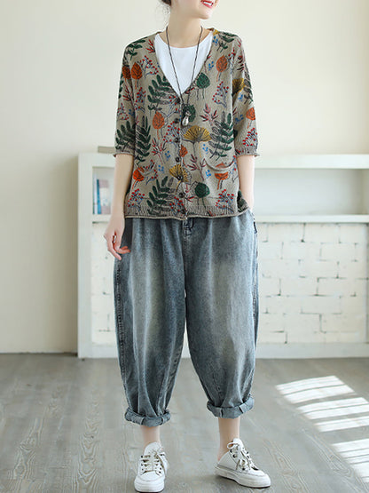 Printed Half Sleeve Knitted Shirt