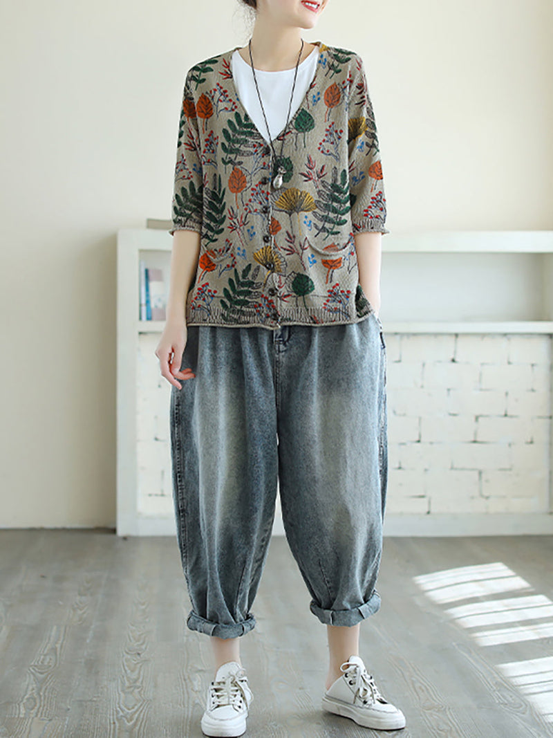 Printed Half Sleeve Knitted Shirt