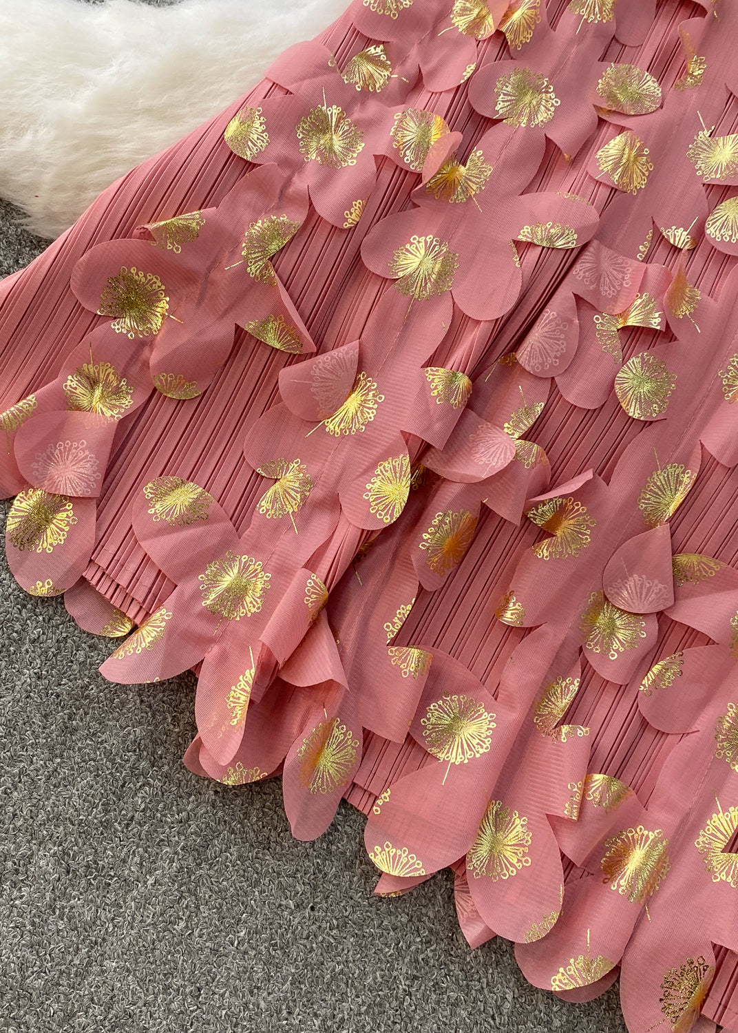 Handmade Pink V Neck Wrinkled Cotton Dresses Summer